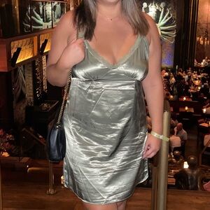 Satin Lace Slip Dress